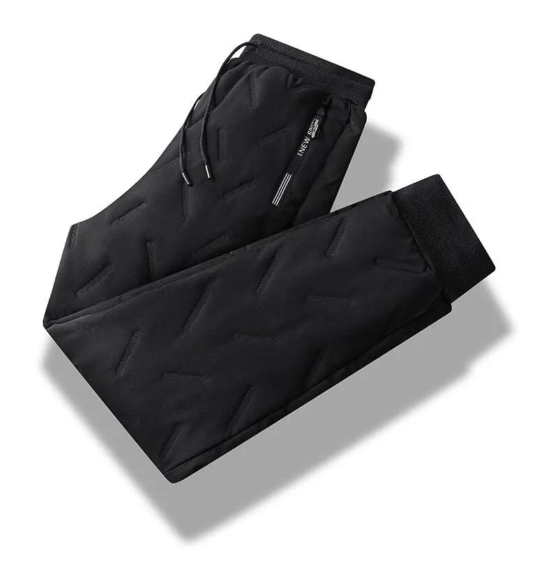 Winter Running Pant Cashmere Thicken Fleece Windproof Sweatpants Men Joggers Cotton Warm Pants Male Waterproof Thermal Trousers