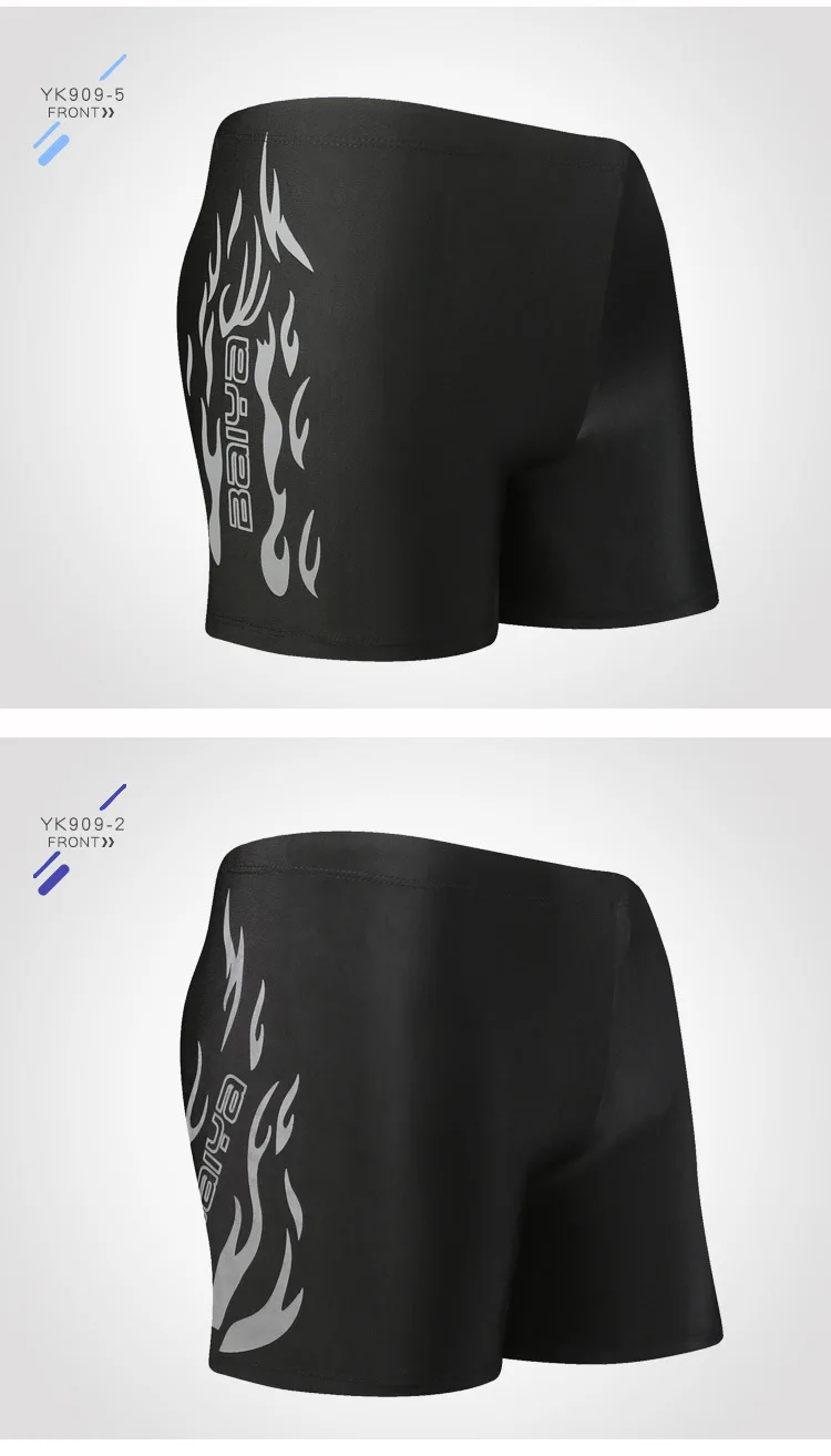 Men Elastic Swimming Trunks Swimwear Beach Swim Sport Short Briefs Surfing Summer Swimsuit Boxer Shorts Bathing Suit