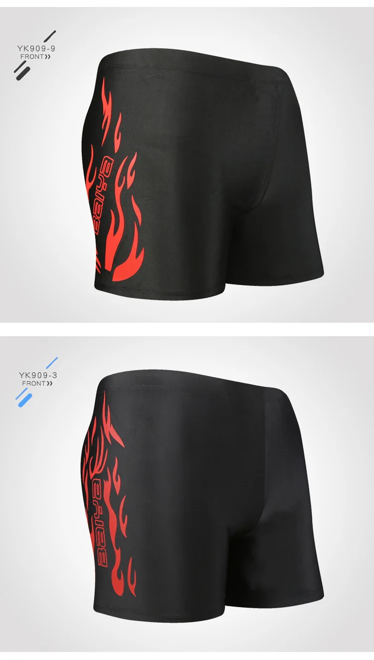Men Elastic Swimming Trunks Swimwear Beach Swim Sport Short Briefs Surfing Summer Swimsuit Boxer Shorts Bathing Suit