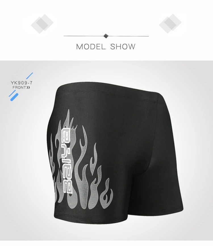 Men Elastic Swimming Trunks Swimwear Beach Swim Sport Short Briefs Surfing Summer Swimsuit Boxer Shorts Bathing Suit