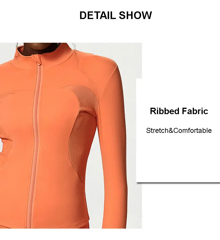 New Women Athletic Sports Shirt Close Fitting Long Sleeve Fitness Yoga Top With Thumb Holes Gym Jacket Female Running Coat