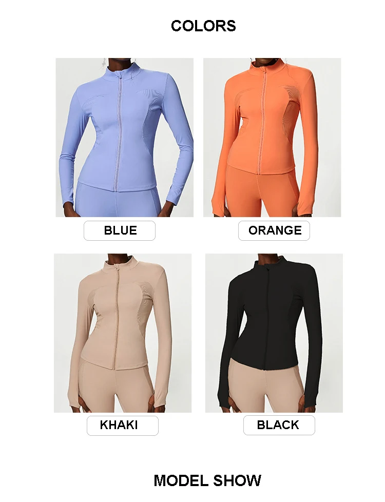 New Women Athletic Sports Shirt Close Fitting Long Sleeve Fitness Yoga Top With Thumb Holes Gym Jacket Female Running Coat