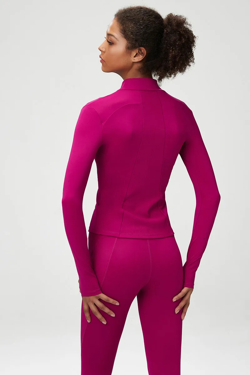 New Women Athletic Sports Shirt Close Fitting Long Sleeve Fitness Yoga Top With Thumb Holes Gym Jacket Female Running Coat
