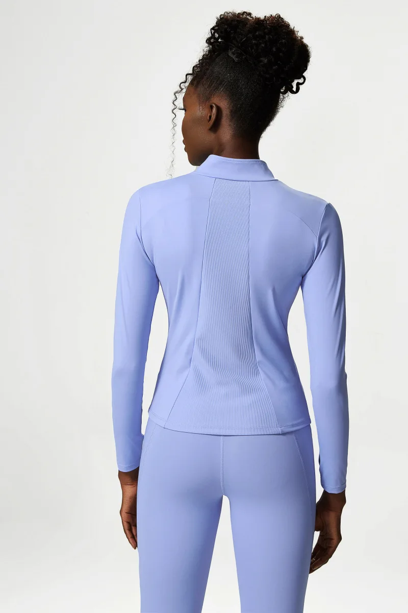 New Women Athletic Sports Shirt Close Fitting Long Sleeve Fitness Yoga Top With Thumb Holes Gym Jacket Female Running Coat