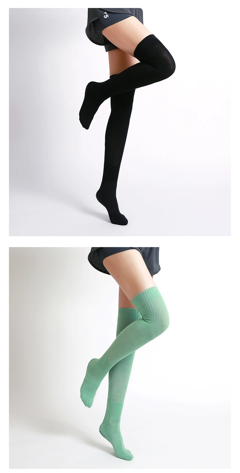 Long Tube Women Yoga Socks Fitness Anti-slip Cotton Pilates Ladies Dance Ballet Socks Warm Gym Sports Socks For Girls Women