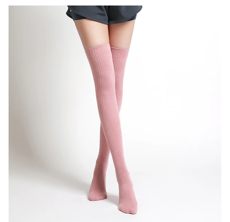 Long Tube Women Yoga Socks Fitness Anti-slip Cotton Pilates Ladies Dance Ballet Socks Warm Gym Sports Socks For Girls Women