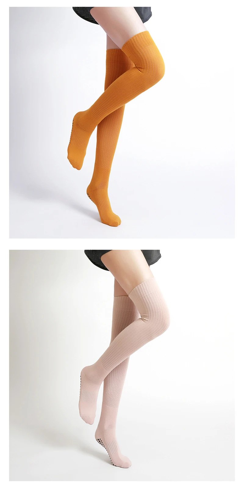 Long Tube Women Yoga Socks Fitness Anti-slip Cotton Pilates Ladies Dance Ballet Socks Warm Gym Sports Socks For Girls Women