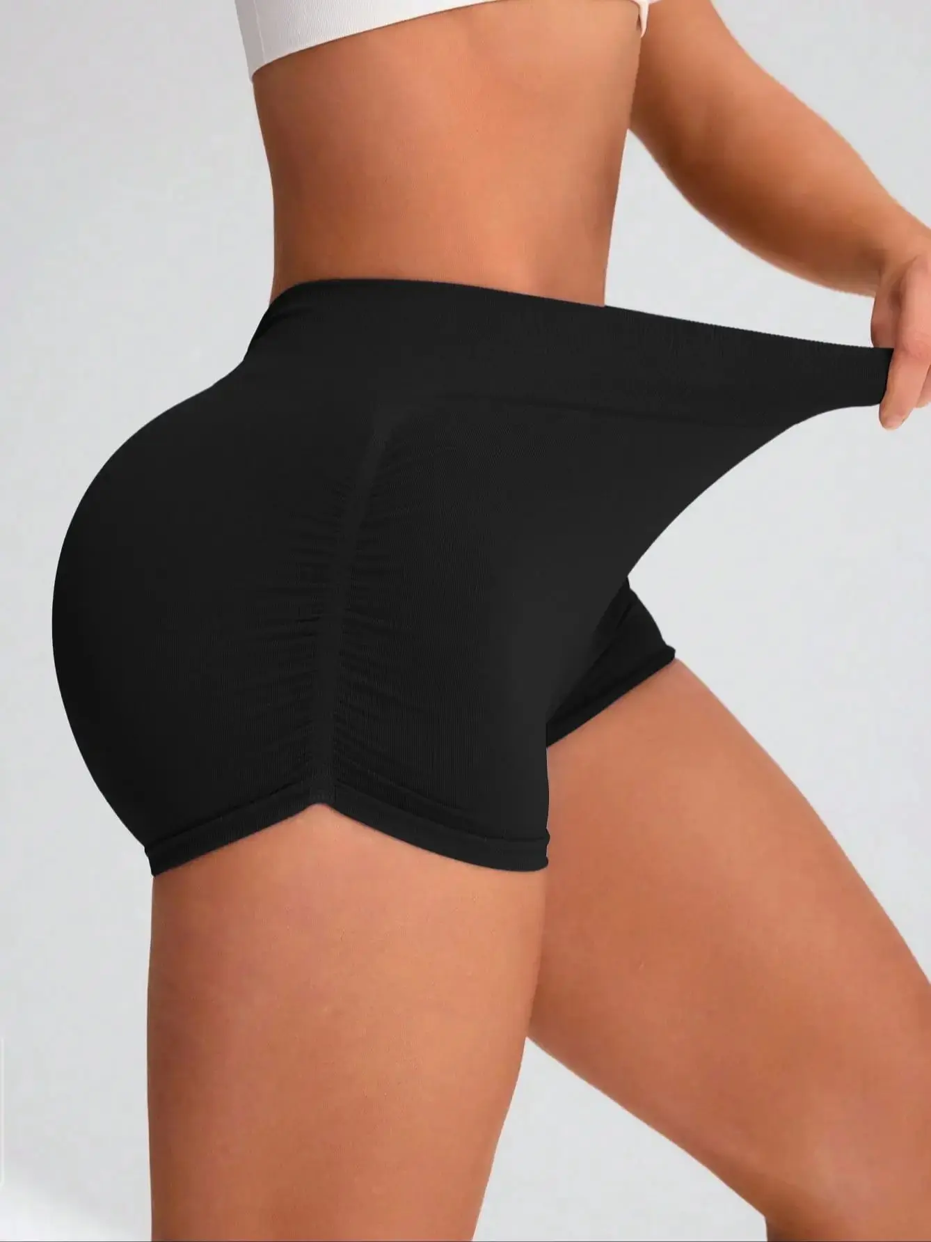 Women's Seamless Yoga Booty Shorts High Waist Scrunch Butt Lifting Workout Hot Pants