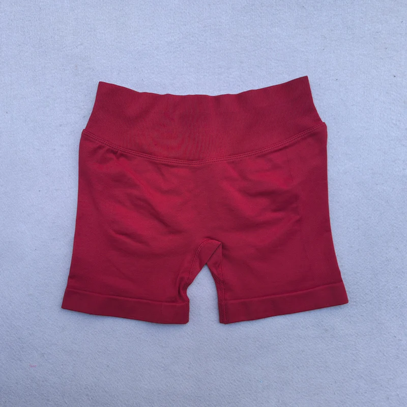 Gym Shorts Women Fitness Sports Biker Shorts 4.5" Low Ribbed Band Yoga Shorts Workout Scrunch Butt Seamless Leggings