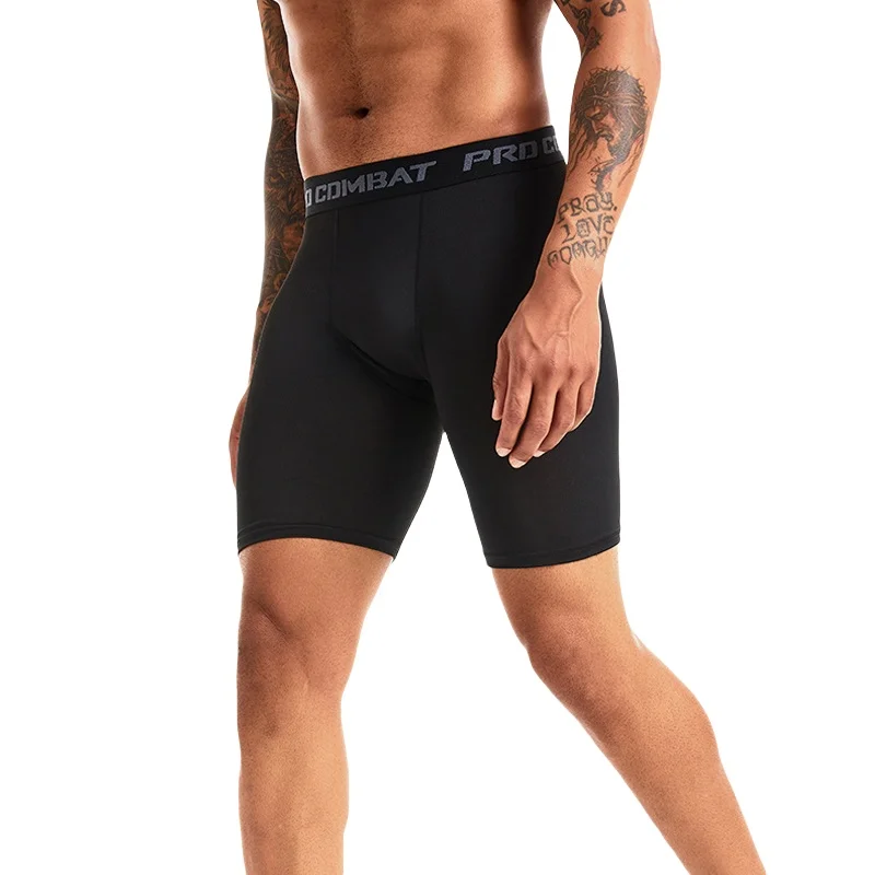 Men's Leggings Compression Pants Sports Leggings Basketball Quarter Shorts Quick Drying Running Training Stretch Fitness Pants