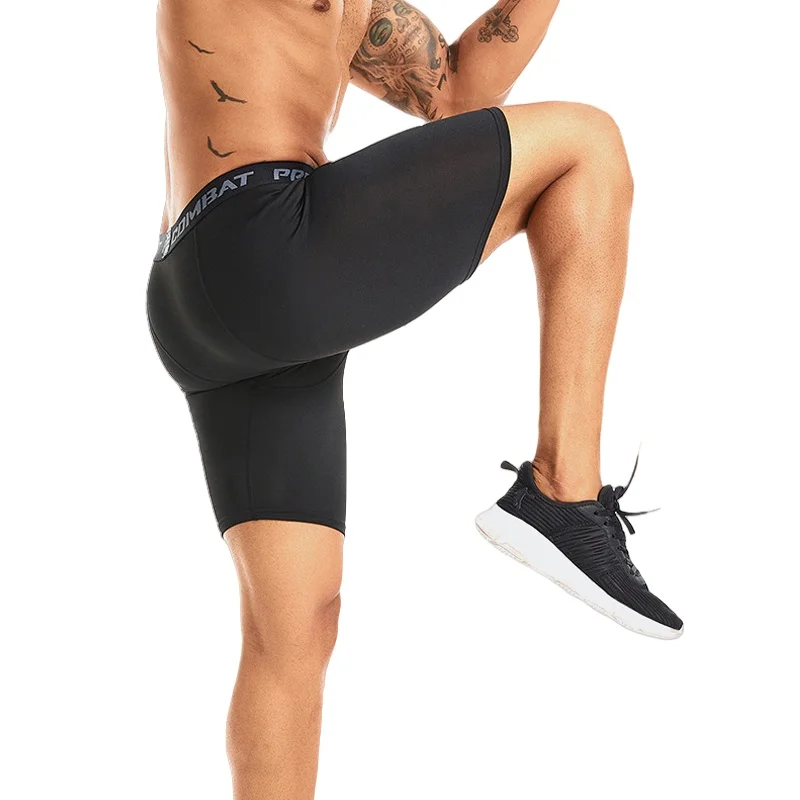 Men's Leggings Compression Pants Sports Leggings Basketball Quarter Shorts Quick Drying Running Training Stretch Fitness Pants