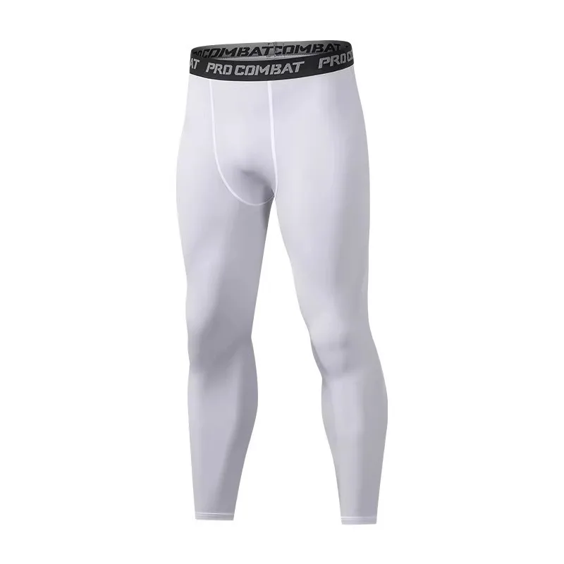 Men's Leggings Compression Pants Sports Leggings Basketball Quarter Shorts Quick Drying Running Training Stretch Fitness Pants