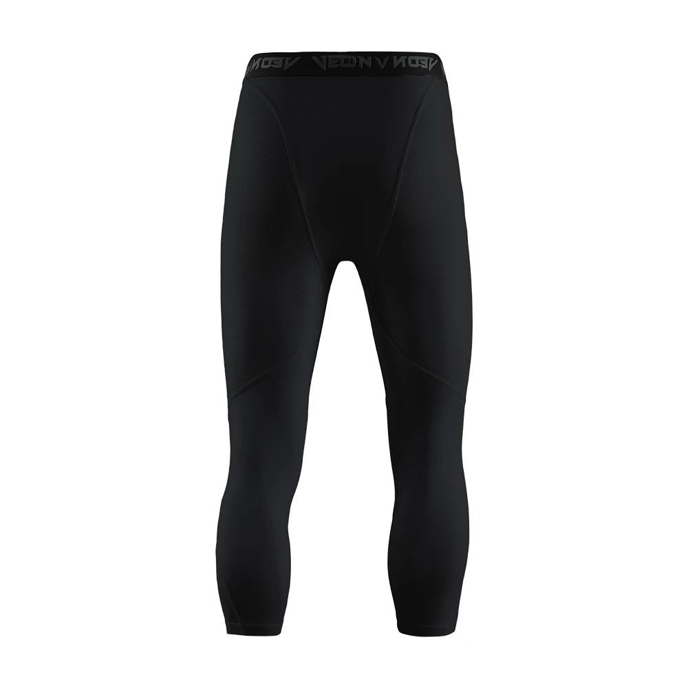 Soft 3/4 Compression Tights for Men Sportswear Quick Dry Training Leggings Gym Fitness Athletic Pants Sport Bottoms Running