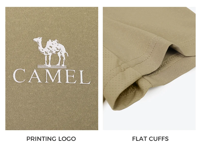 GOLDEN CAMEL Men and Women's T-shirts Moisture-absorbing Quick-dry Cotton t-shirt Short-sleeved Shirts Round Neck Sports Top