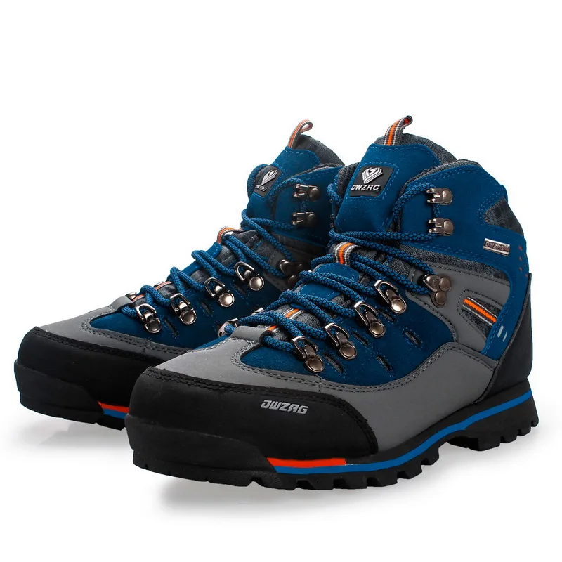 HIKEUP Fashion Winter High-Top Outdoor Shoes Hiking Men's Sports Waterproof Casual Anti-Cold Snow Boots Padded Warm Men's Walk