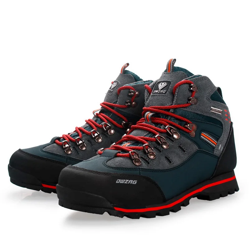 HIKEUP Fashion Winter High-Top Outdoor Shoes Hiking Men's Sports Waterproof Casual Anti-Cold Snow Boots Padded Warm Men's Walk