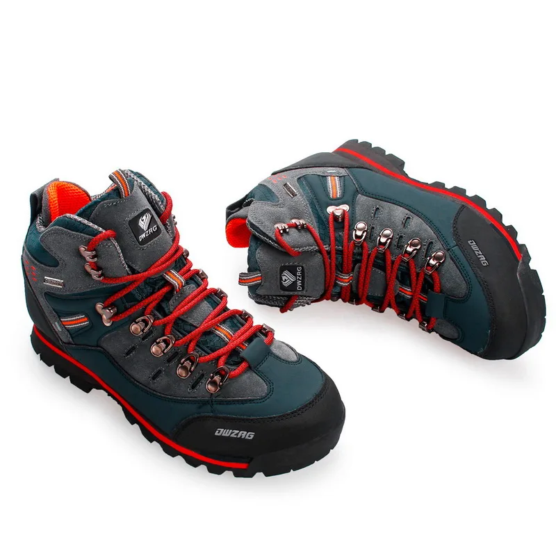 HIKEUP Fashion Winter High-Top Outdoor Shoes Hiking Men's Sports Waterproof Casual Anti-Cold Snow Boots Padded Warm Men's Walk