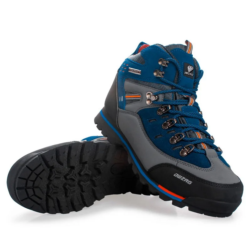 HIKEUP Fashion Winter High-Top Outdoor Shoes Hiking Men's Sports Waterproof Casual Anti-Cold Snow Boots Padded Warm Men's Walk