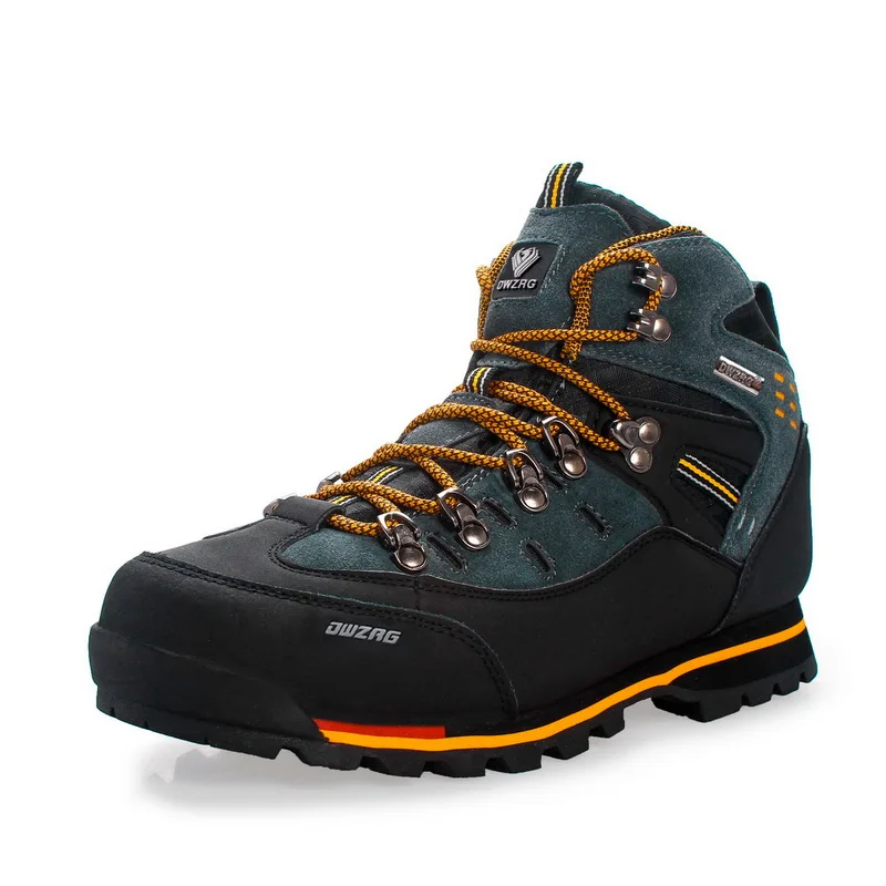 HIKEUP Fashion Winter High-Top Outdoor Shoes Hiking Men's Sports Waterproof Casual Anti-Cold Snow Boots Padded Warm Men's Walk
