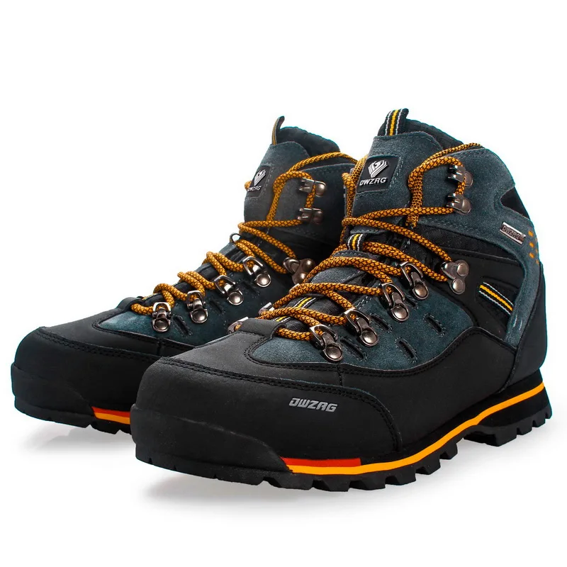 HIKEUP Fashion Winter High-Top Outdoor Shoes Hiking Men's Sports Waterproof Casual Anti-Cold Snow Boots Padded Warm Men's Walk