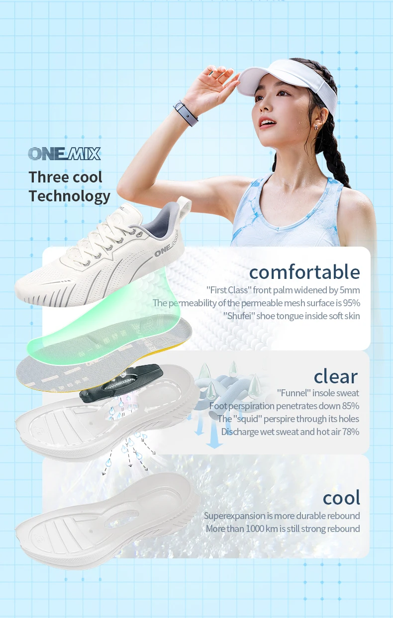 ONEMIX New Cushioning Running Shoes For Men Suitable Heavy Runners Lace Up Sports Women Non-slip Outdoor Athletic Male Sneakers