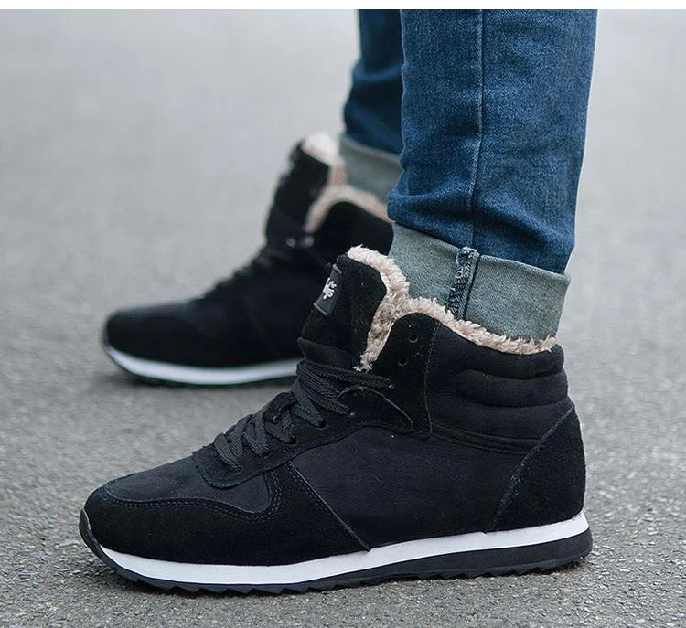 2026 Men Boots Winter Sports Ankle Boots Thickened Plus Size Women Casual Fashion Short Boots Cotton Shoes Platform Snow Boots