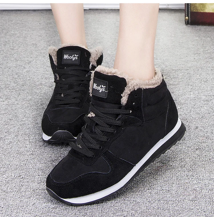 2026 Men Boots Winter Sports Ankle Boots Thickened Plus Size Women Casual Fashion Short Boots Cotton Shoes Platform Snow Boots