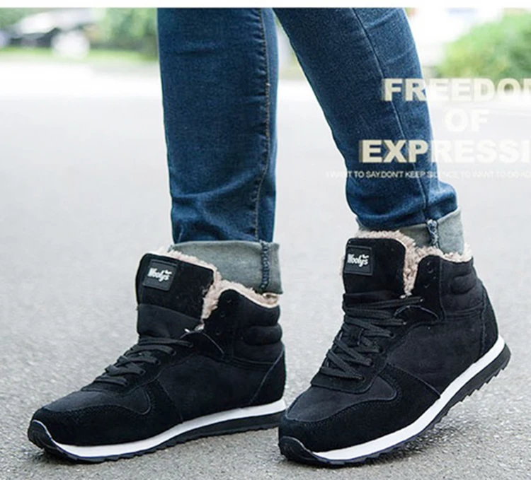 2026 Men Boots Winter Sports Ankle Boots Thickened Plus Size Women Casual Fashion Short Boots Cotton Shoes Platform Snow Boots