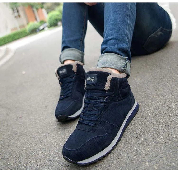 2026 Men Boots Winter Sports Ankle Boots Thickened Plus Size Women Casual Fashion Short Boots Cotton Shoes Platform Snow Boots