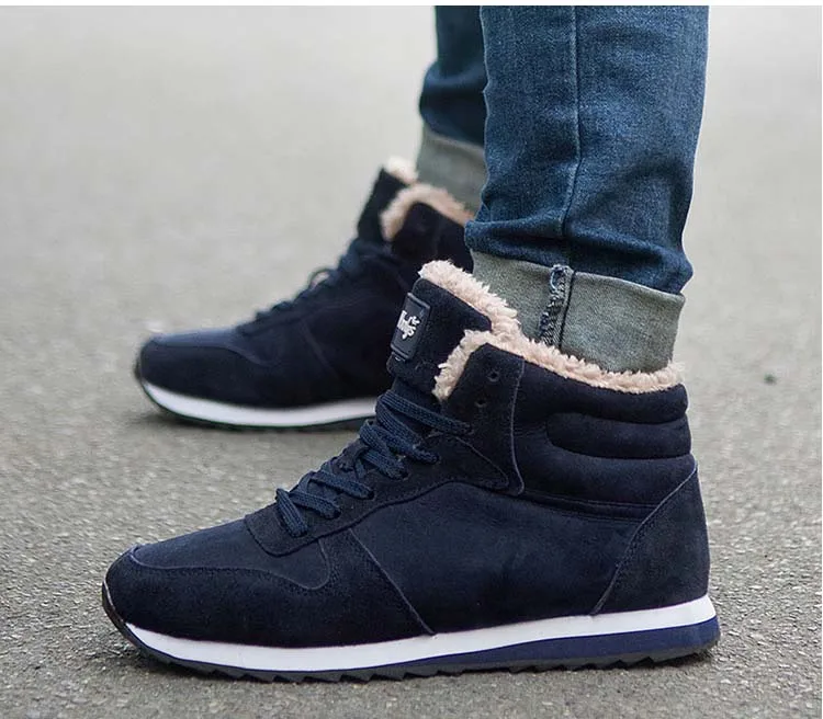 2026 Men Boots Winter Sports Ankle Boots Thickened Plus Size Women Casual Fashion Short Boots Cotton Shoes Platform Snow Boots