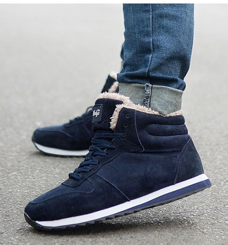 2026 Men Boots Winter Sports Ankle Boots Thickened Plus Size Women Casual Fashion Short Boots Cotton Shoes Platform Snow Boots