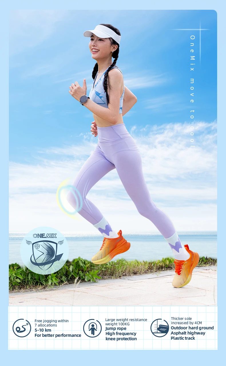 ONEMIX Motion Road Running Shoes for Men Air Cushion Outdoor Sport Trail Shoes Male Trainers Summer Jogging Shoes Women Sneakers