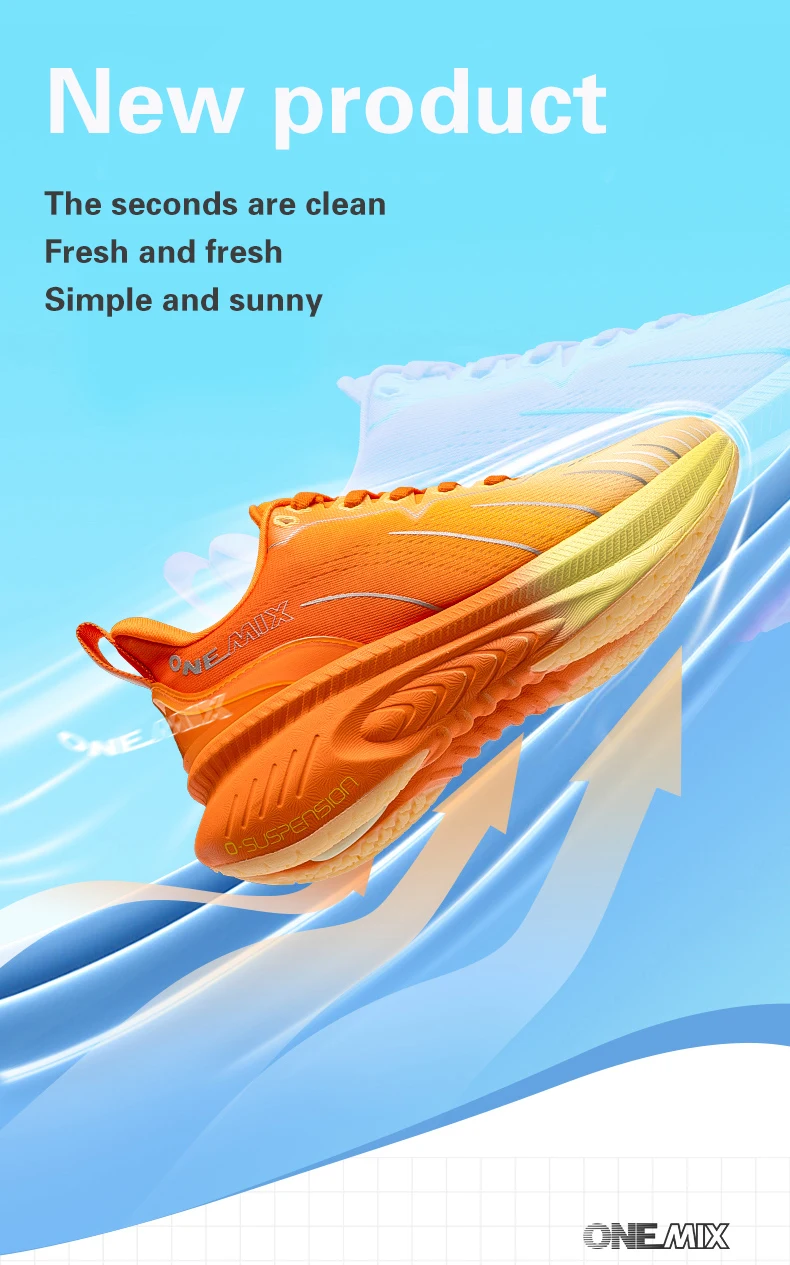 ONEMIX Motion Road Running Shoes for Men Air Cushion Outdoor Sport Trail Shoes Male Trainers Summer Jogging Shoes Women Sneakers