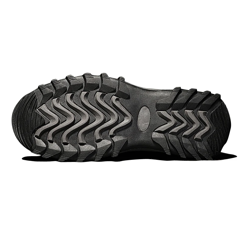 HIKEUP Winter Boots Men Cotton Shoes Winter Outdoor Hiking Shoes Workwear Sport High Top Plus Velvet Warm Men's Shoes