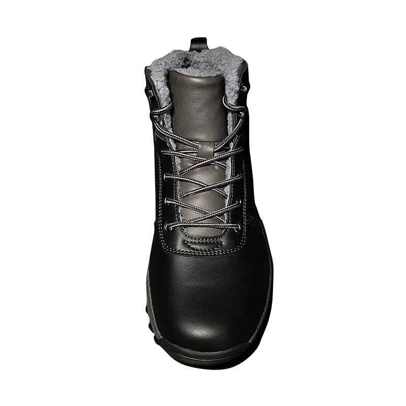 HIKEUP Winter Boots Men Cotton Shoes Winter Outdoor Hiking Shoes Workwear Sport High Top Plus Velvet Warm Men's Shoes