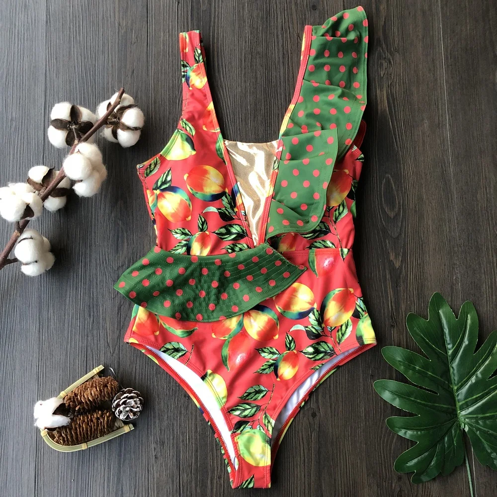 RUOTONGSEPT 2023 Women Swimsuit Strappy Bandege Swimwear Backless Sexy One Piece Ruffled Bikini Bathing Suit Beachwear Monokini