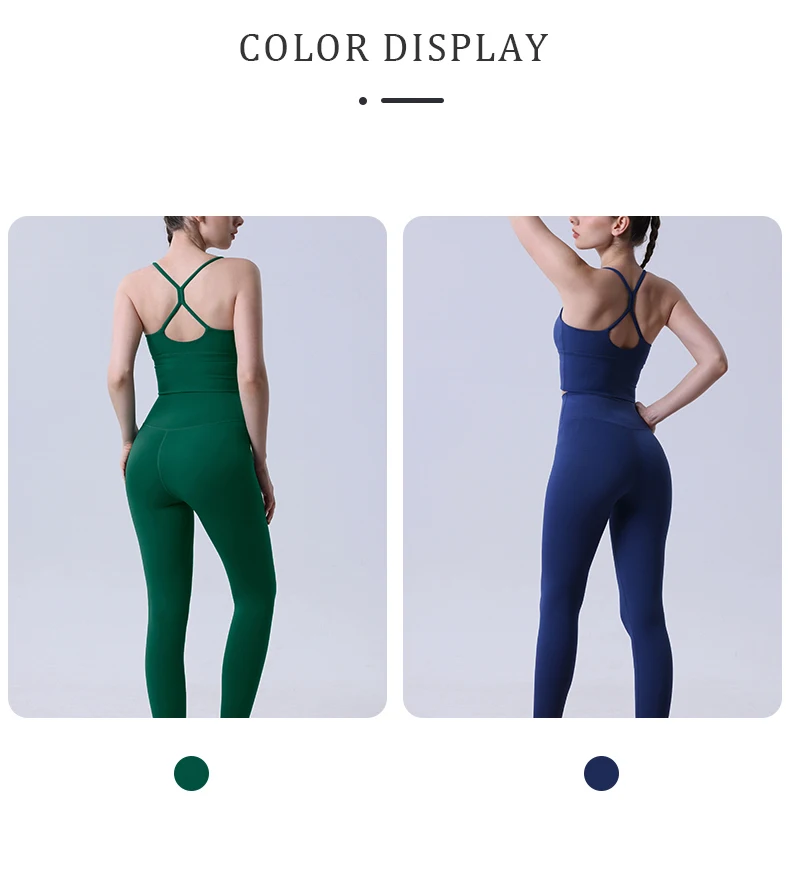 2 Piece Yoga Clothes Women's Tracksuit Athletic Wear Pilates Fitness Suit Gym Workout Push Up Clothes Sports Bra Leggings Suit
