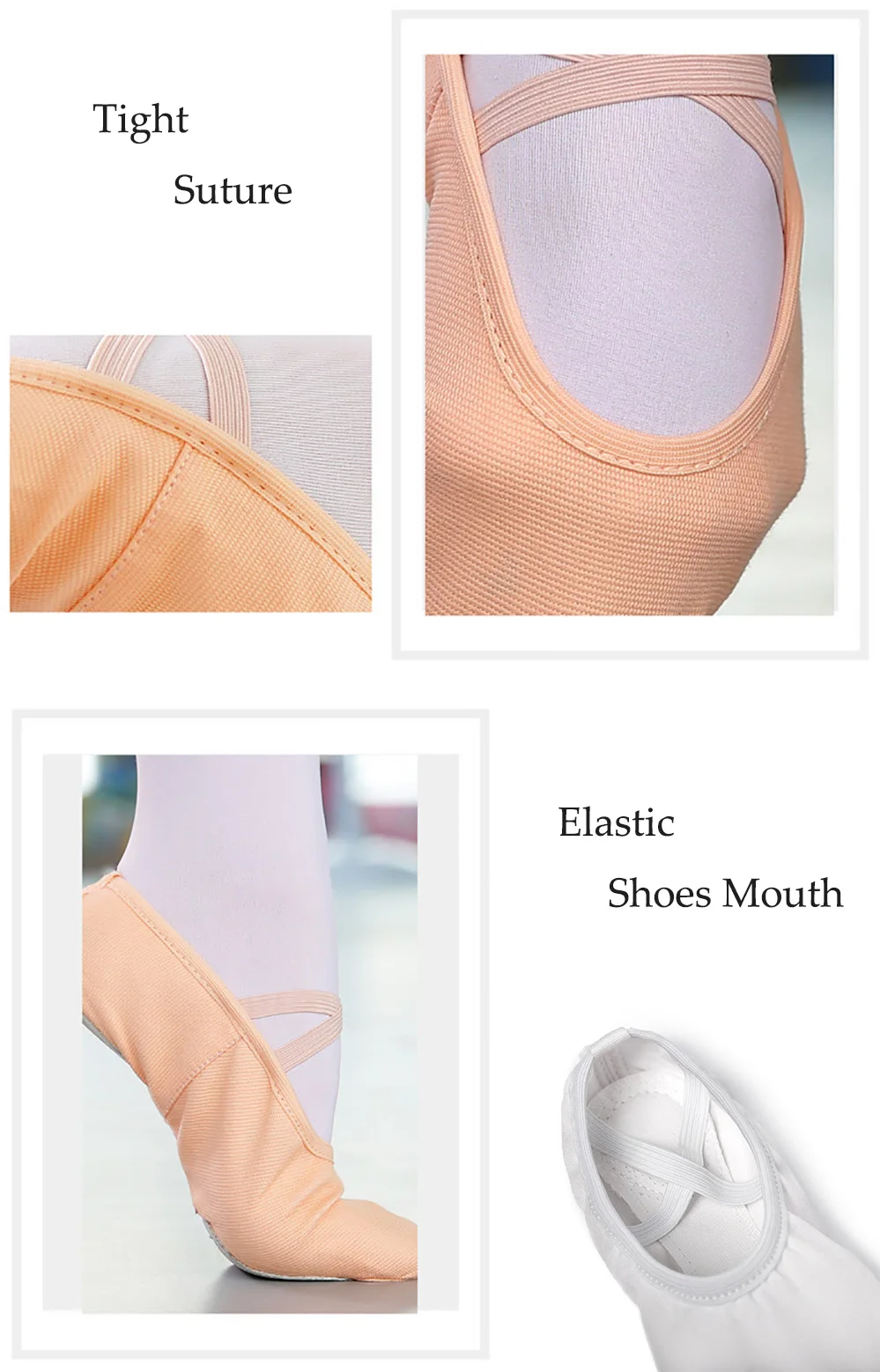 Canvas Ballet Shoes for Women and Children, Soft Soled Dance Slippers, Professional and Training