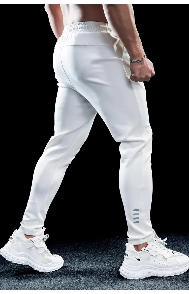 Men's Sports Gym Fitness Casual Slim Stretch Running Pants Tops Men's Quick-drying Breathable Training Pants Autumn Winter