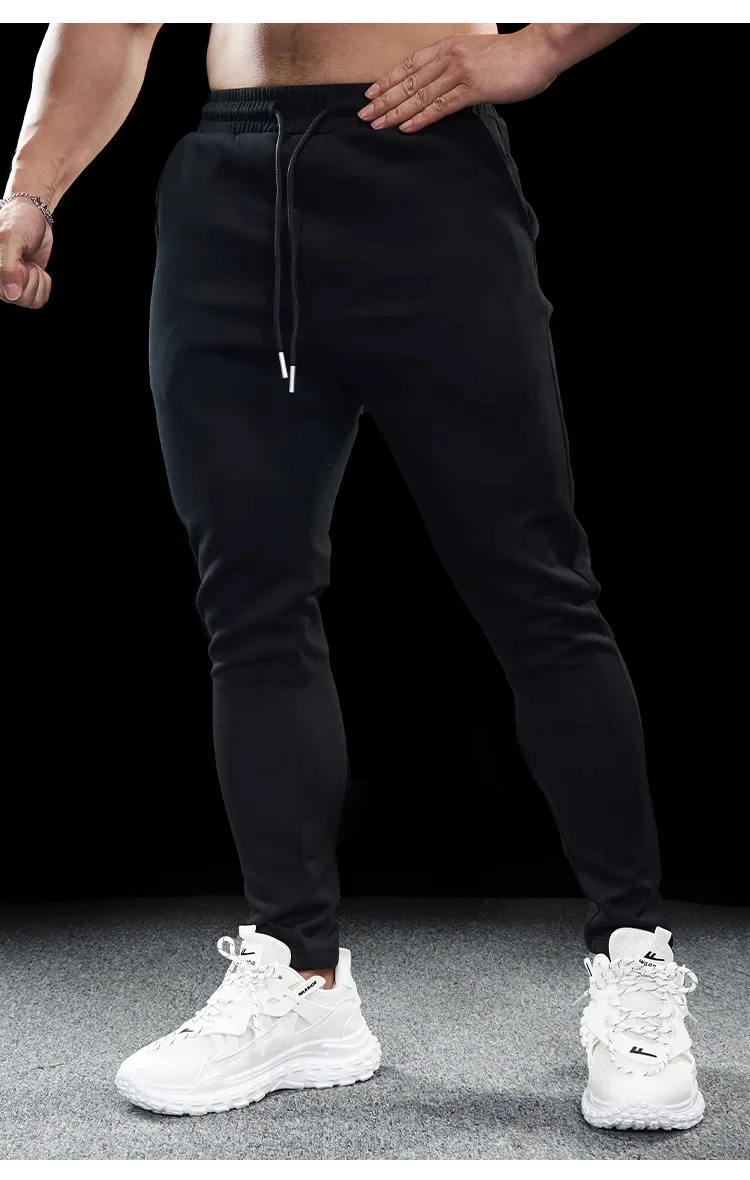 Men's Sports Gym Fitness Casual Slim Stretch Running Pants Tops Men's Quick-drying Breathable Training Pants Autumn Winter