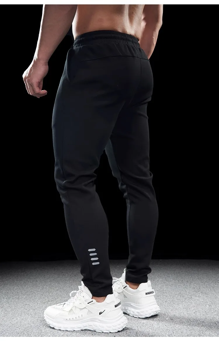 Men's Sports Gym Fitness Casual Slim Stretch Running Pants Tops Men's Quick-drying Breathable Training Pants Autumn Winter