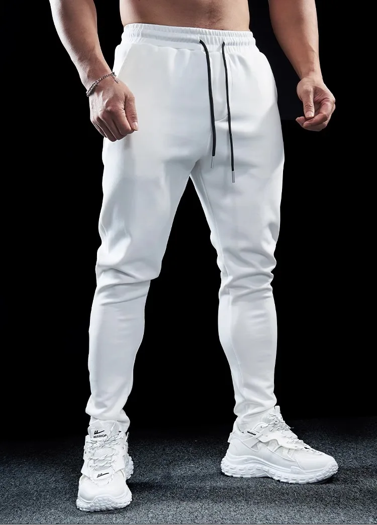 Men's Sports Gym Fitness Casual Slim Stretch Running Pants Tops Men's Quick-drying Breathable Training Pants Autumn Winter