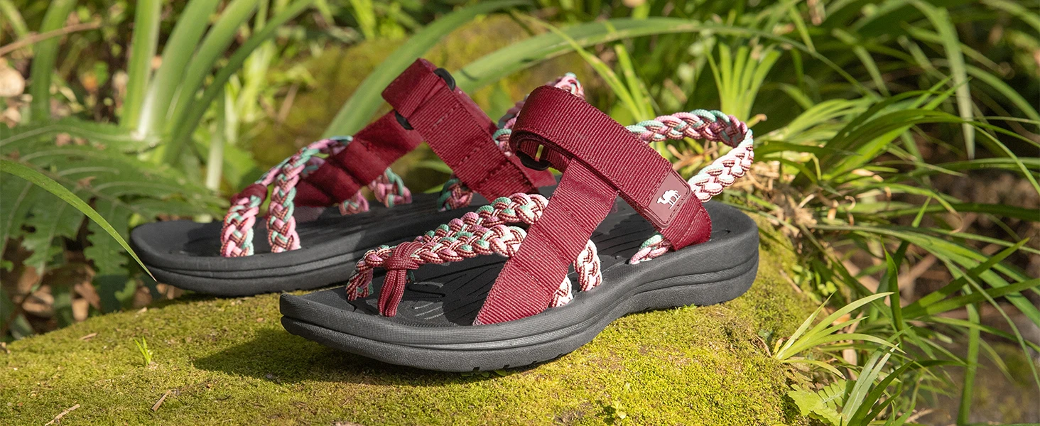 GOLDEN CAMEL Hiking Sandals for Women Comfortable Athletic Sport Sandal with Arch Support for Casual Walking Outdoors Water