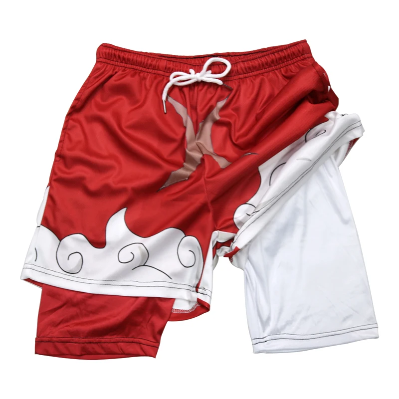 Stylish 3D Print 2 in 1 Running Shorts for Men Gym Workout Athletic Performance Shorts with Pockets Activewear