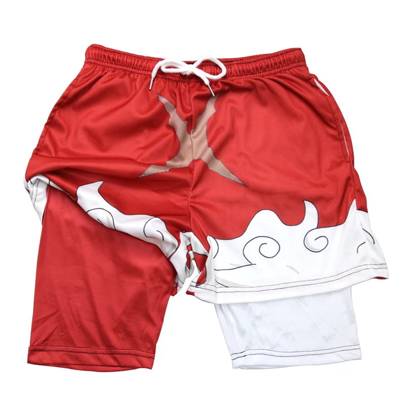 Stylish 3D Print 2 in 1 Running Shorts for Men Gym Workout Athletic Performance Shorts with Pockets Activewear