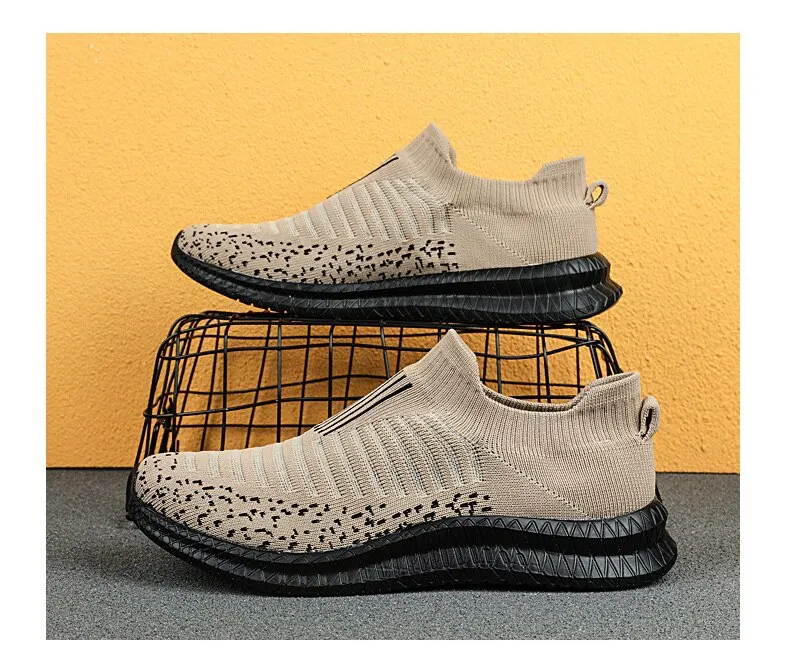 Men Shoes Breathable Men's Sneakers Comfortable Running Shoes Tenis Outdoor Slip On Walking Sneakers Sock Jogging Shoes