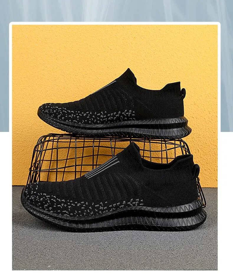 Men Shoes Breathable Men's Sneakers Comfortable Running Shoes Tenis Outdoor Slip On Walking Sneakers Sock Jogging Shoes