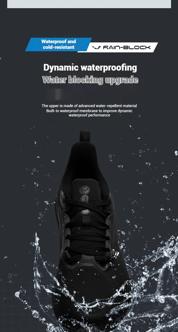 361 Degrees Rainblock 7.0 Men Running Shoes New Water Repellent Comfort Warm Elastic Non-slip Jogging Male Sneakers 672442219