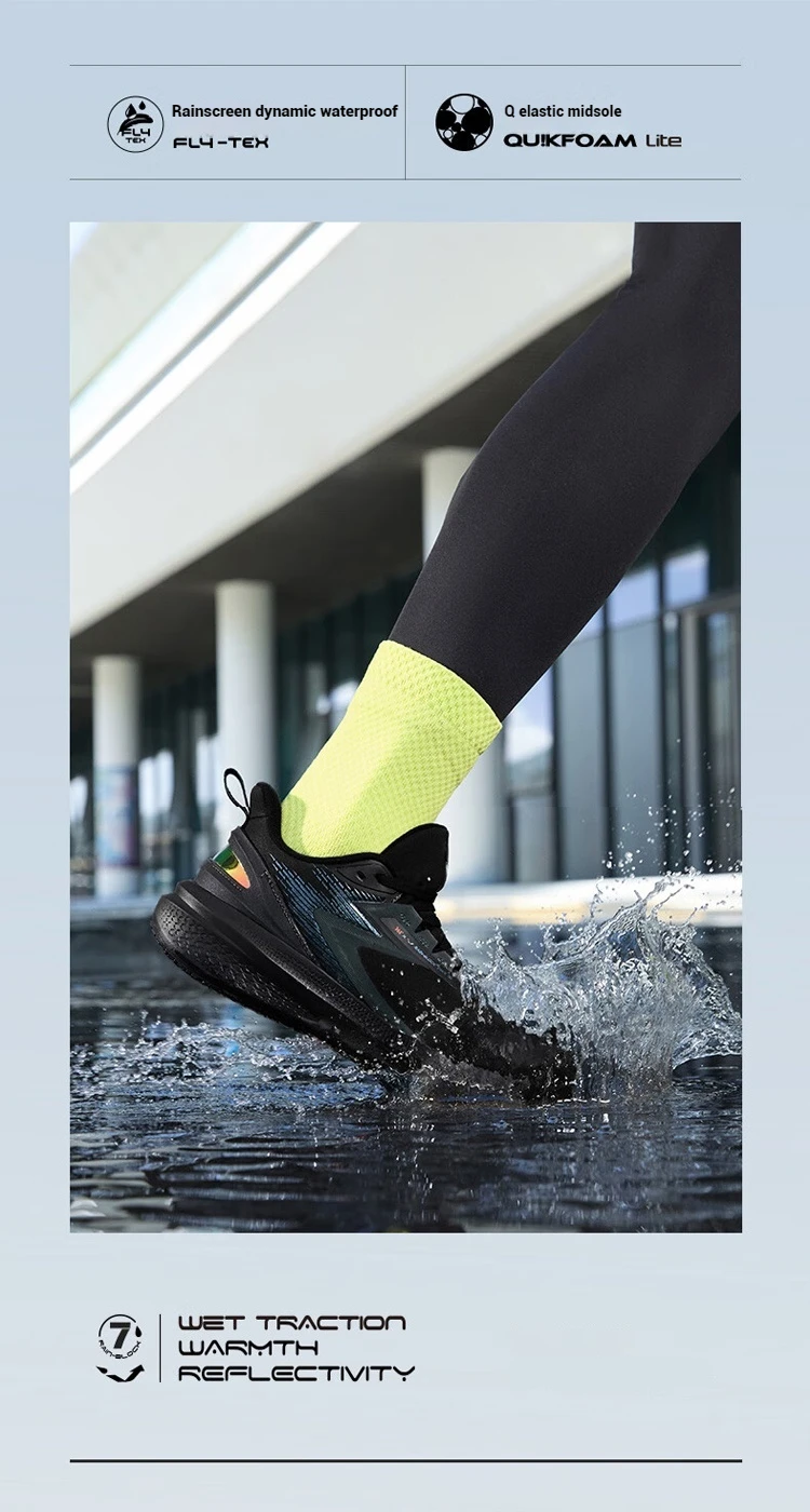 361 Degrees Rainblock 7.0 Men Running Shoes New Water Repellent Comfort Warm Elastic Non-slip Jogging Male Sneakers 672442219