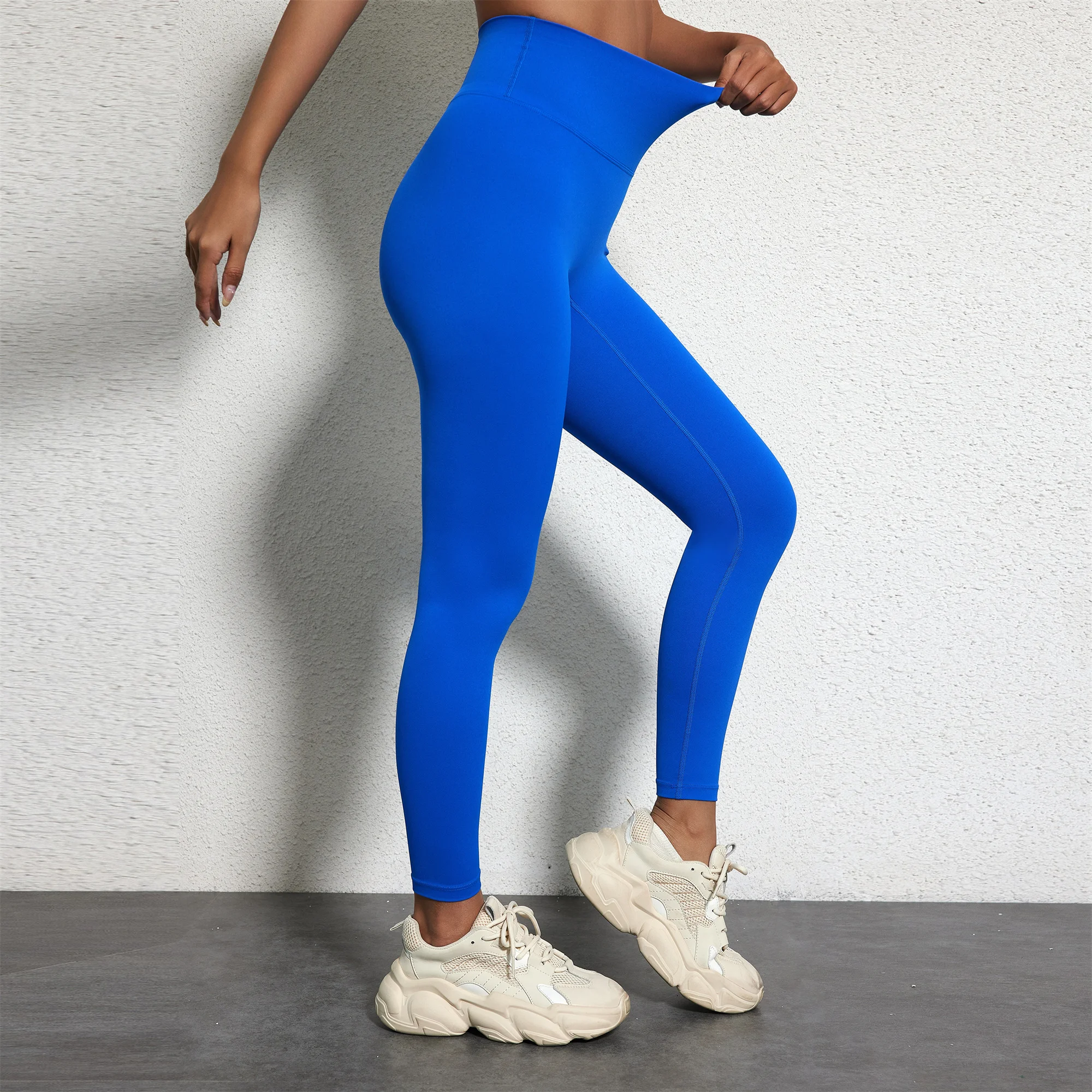 Solid Color Women Gym Sport Pant 25"soft Plus Size Fitness High Waist Yoga Legging Compression Soft Comprehensive Training Jog